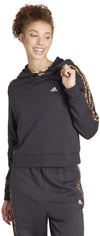 Essentials 3-Stripes Animal Print Relaxed hoodie