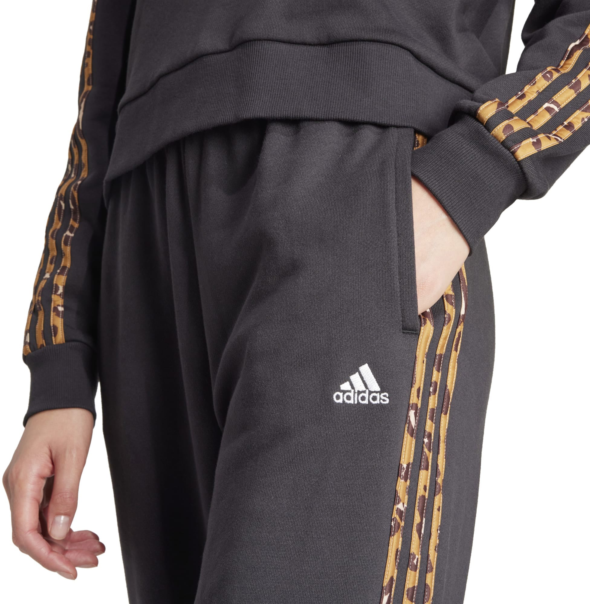 Essentials 3-Stripes Animal-Print 7/8 broek