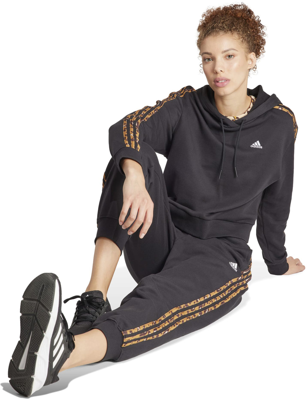 Essentials 3-Stripes Animal-Print 7/8 broek