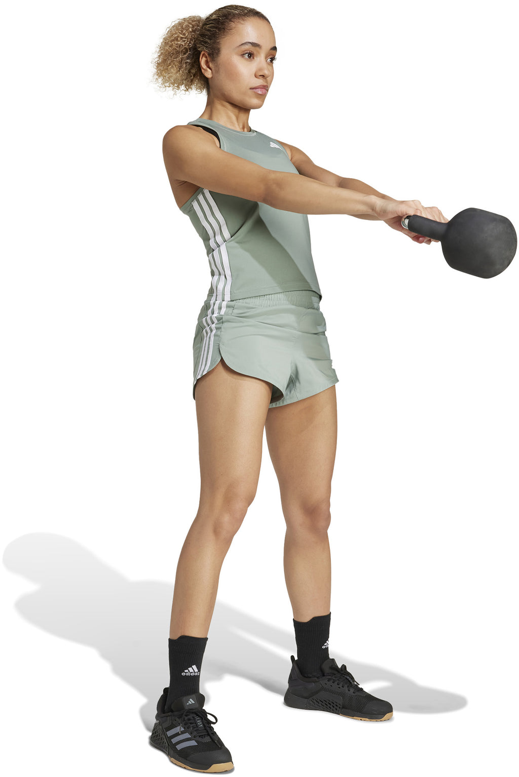 Pacer Training 3-Stripes Geweven High-Rise short