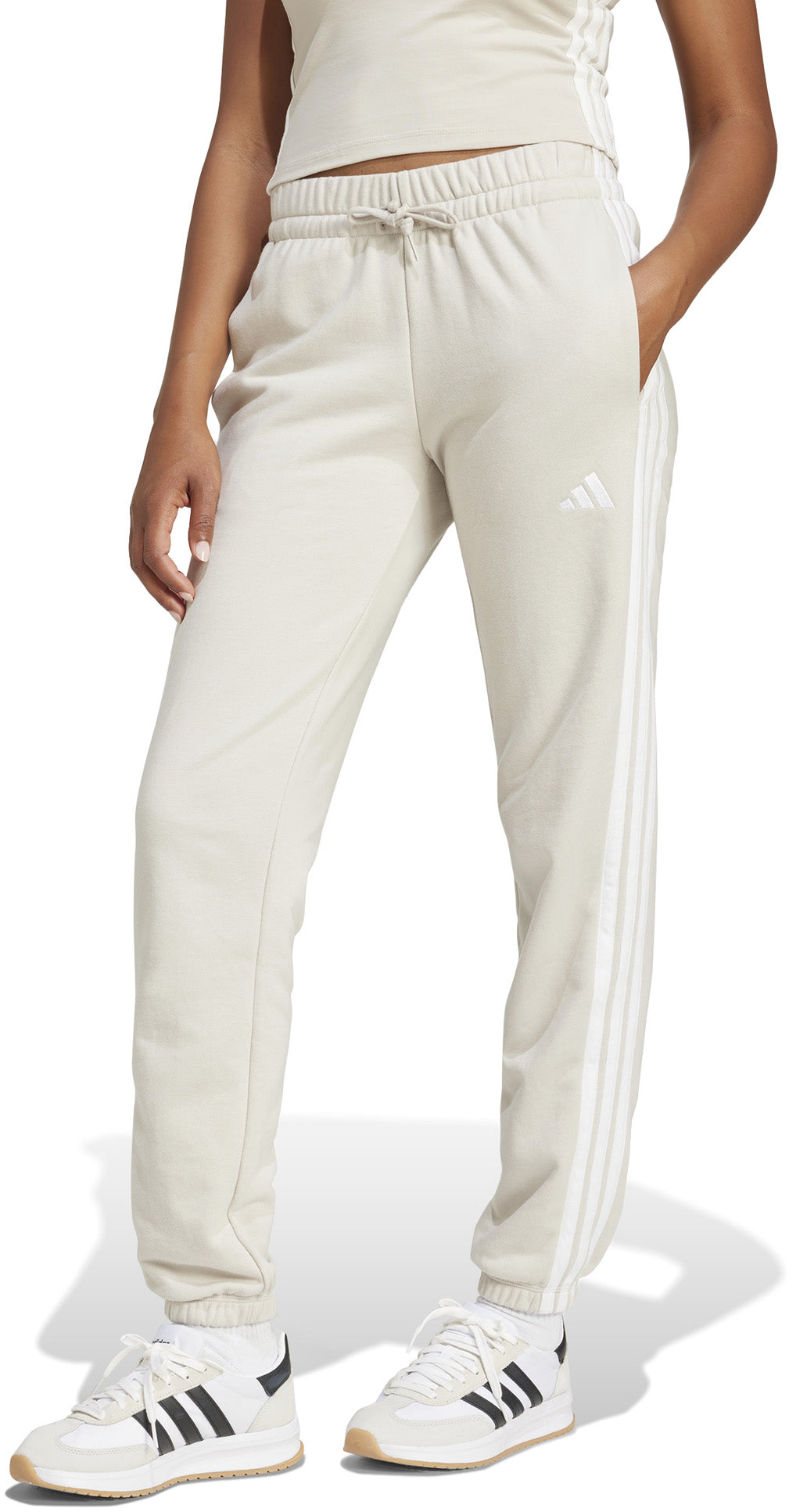 Essentials 3-Stripes French Terry Cuffed broek