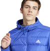 Essentials Hybride donsjack met capuchon