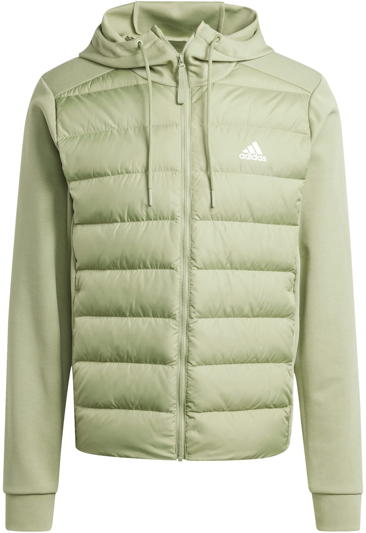 Essentials Hybride donsjack met capuchon