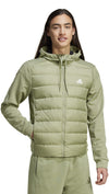 Essentials Hybride donsjack met capuchon