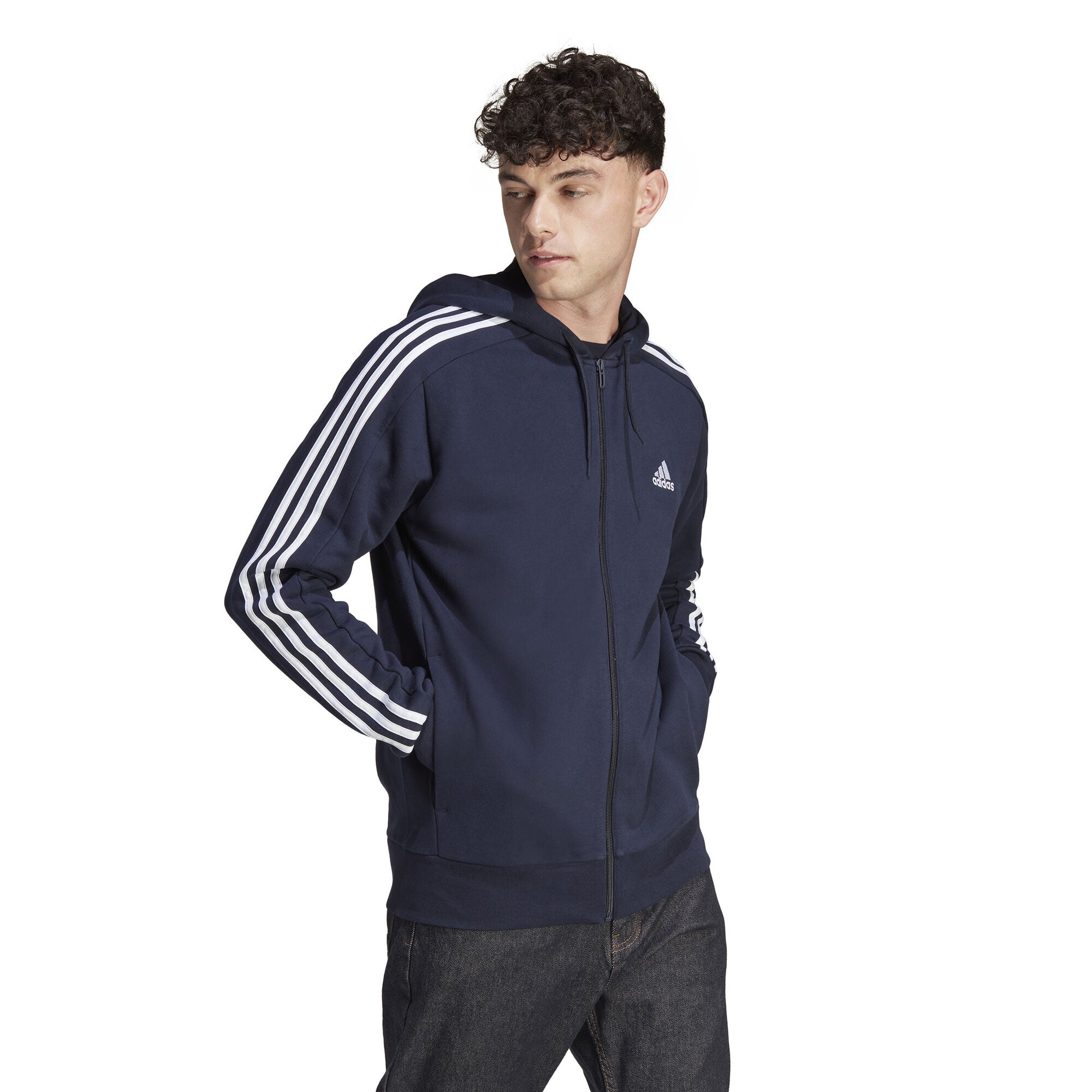 Essentials French Terry 3-Stripes ritshoodie