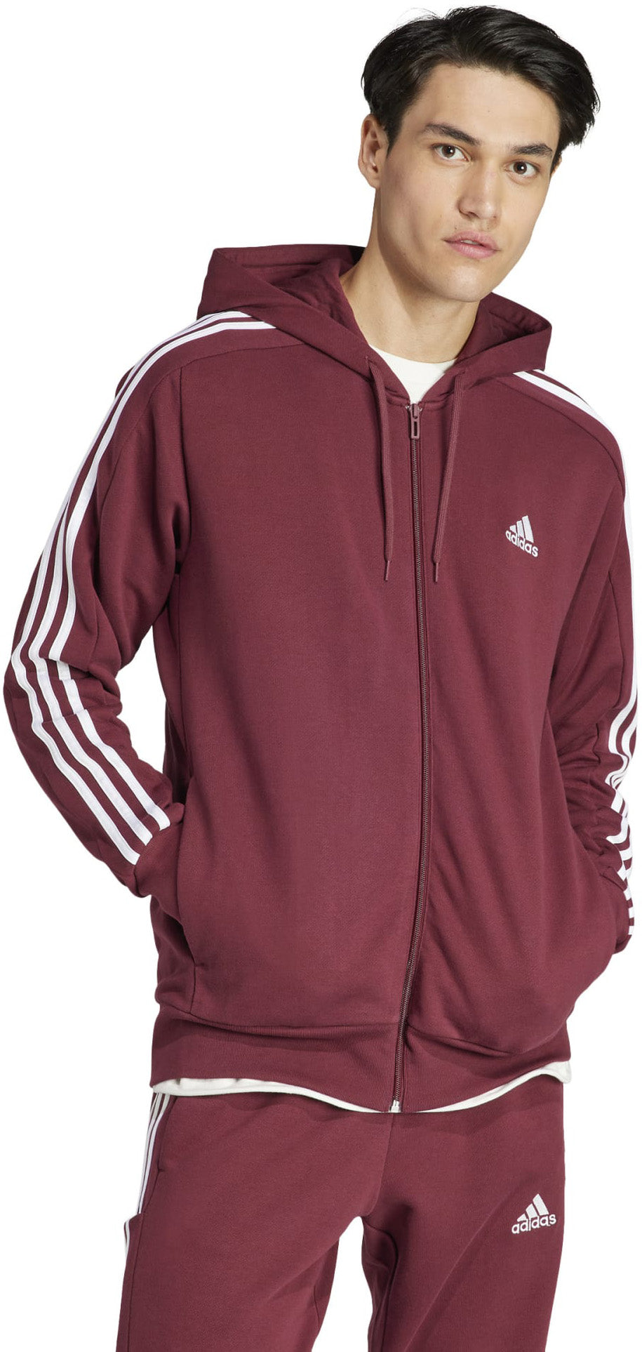Essentials French Terry 3-Stripes ritshoodie