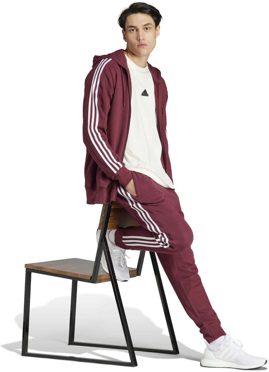 Essentials French Terry 3-Stripes ritshoodie