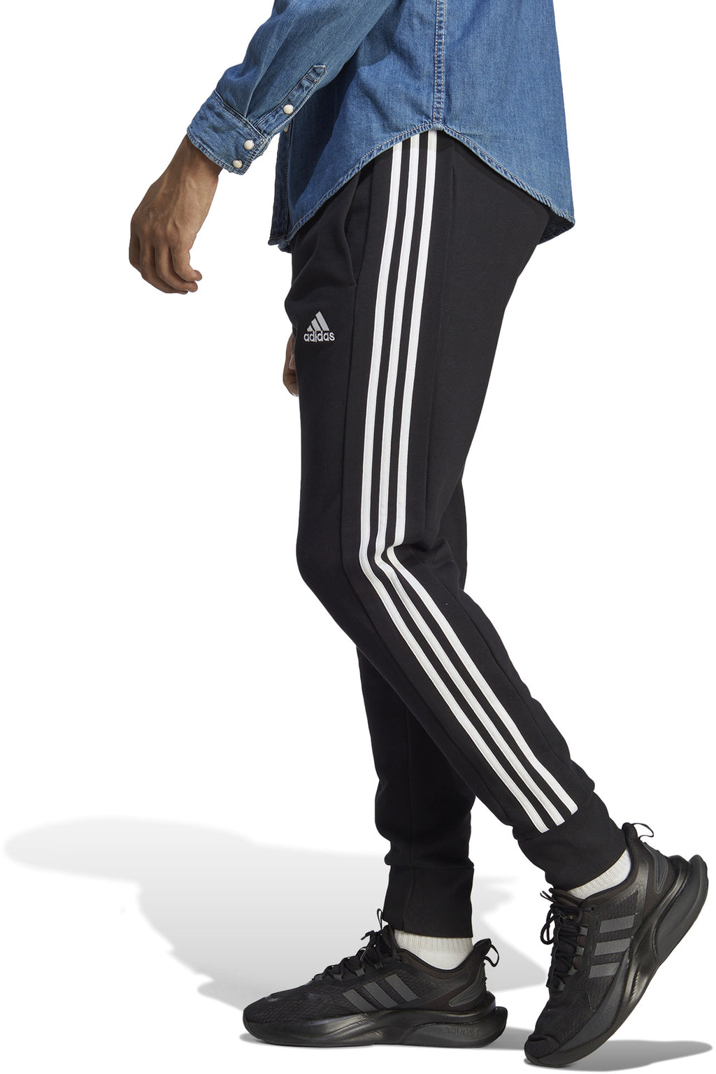 Essentials French Terry Tapered Cuff 3-Stripes broek