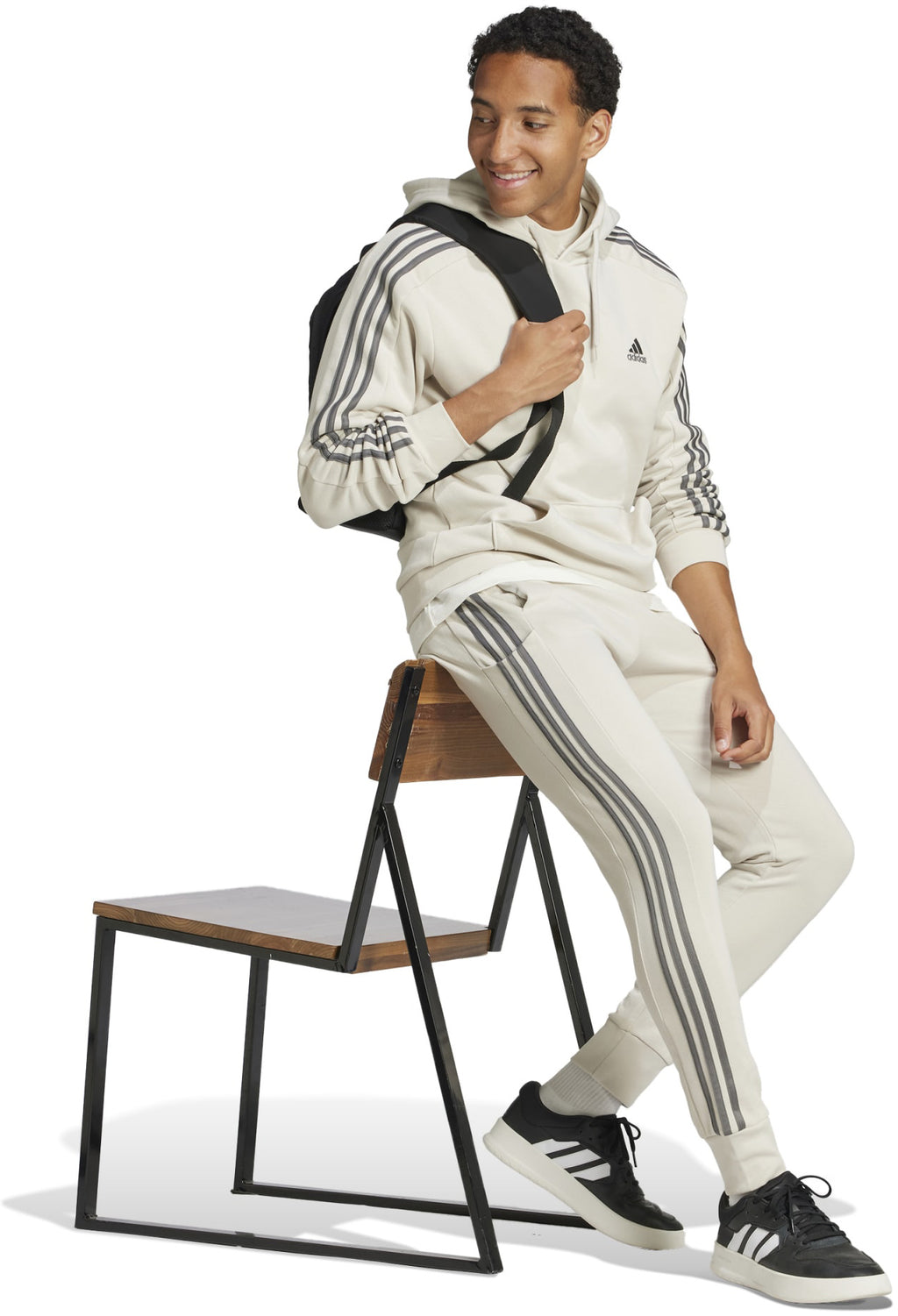 Essentials French Terry Tapered Cuff 3-Stripes broek