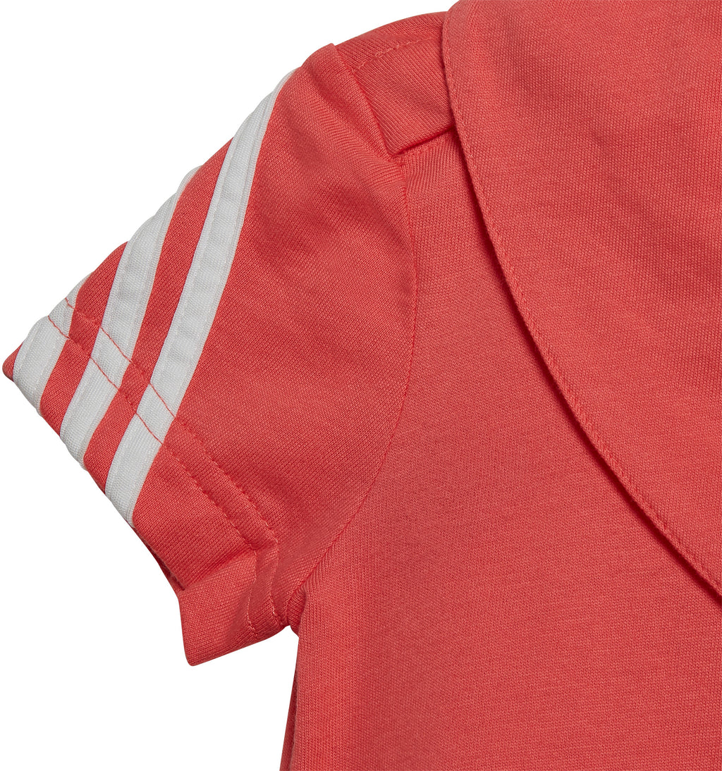 3-Stripes baby romper met slab