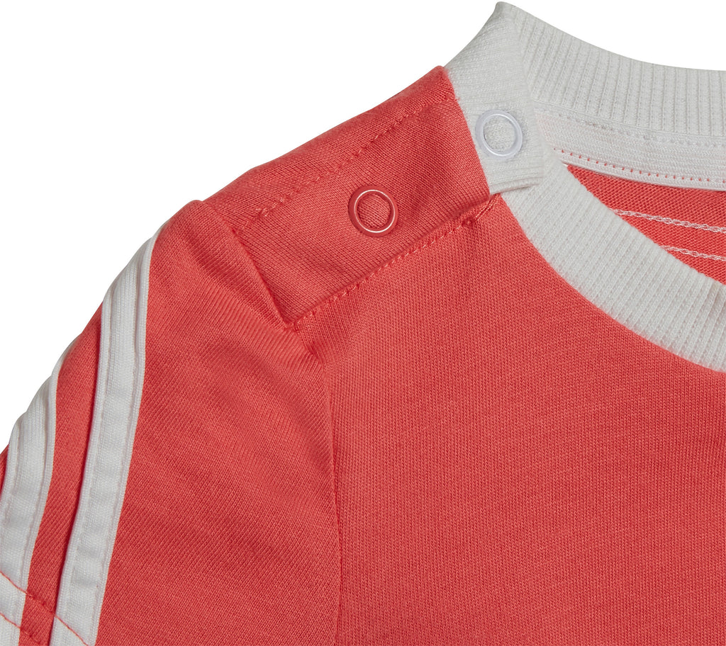 3-Stripes baby romper met slab