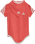 3-Stripes baby romper met slab
