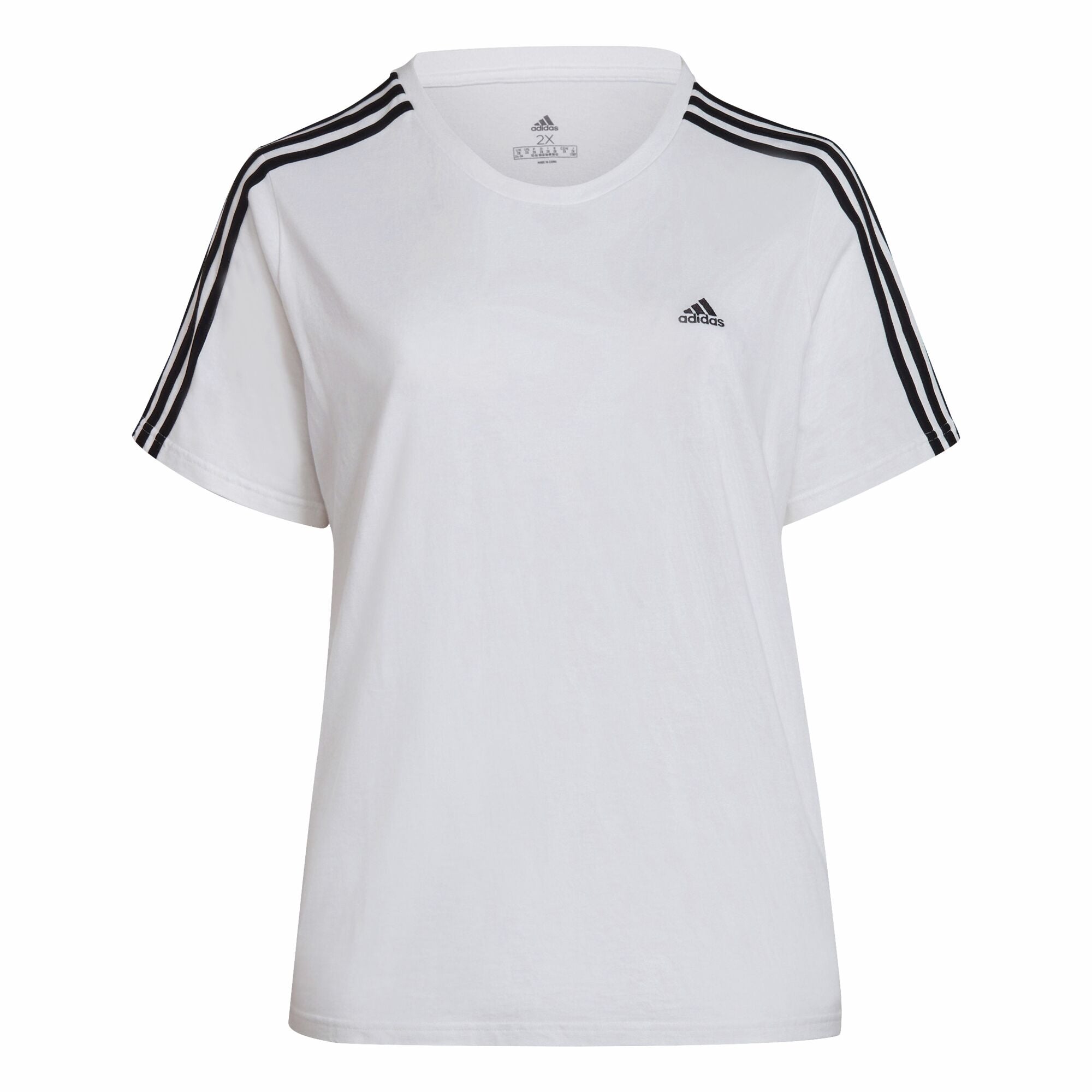 Essentials Slim 3-Stripes shirt (Grote Maat)