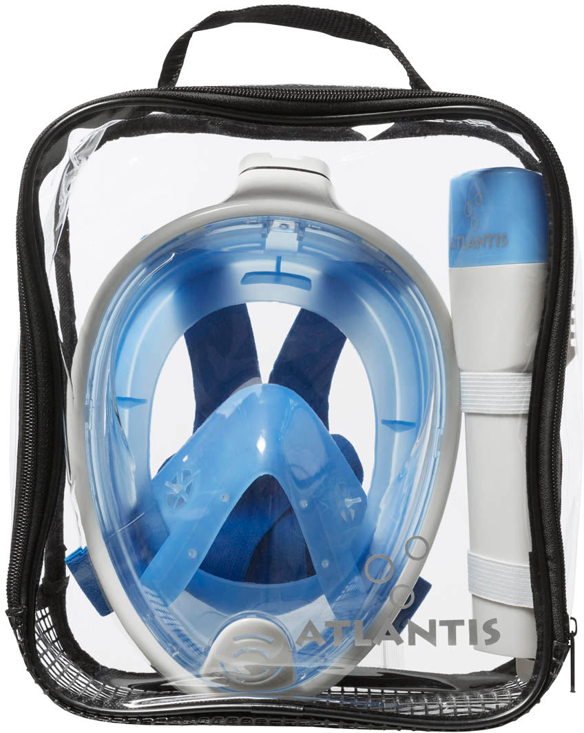 white/blue s/m snorkelmasker