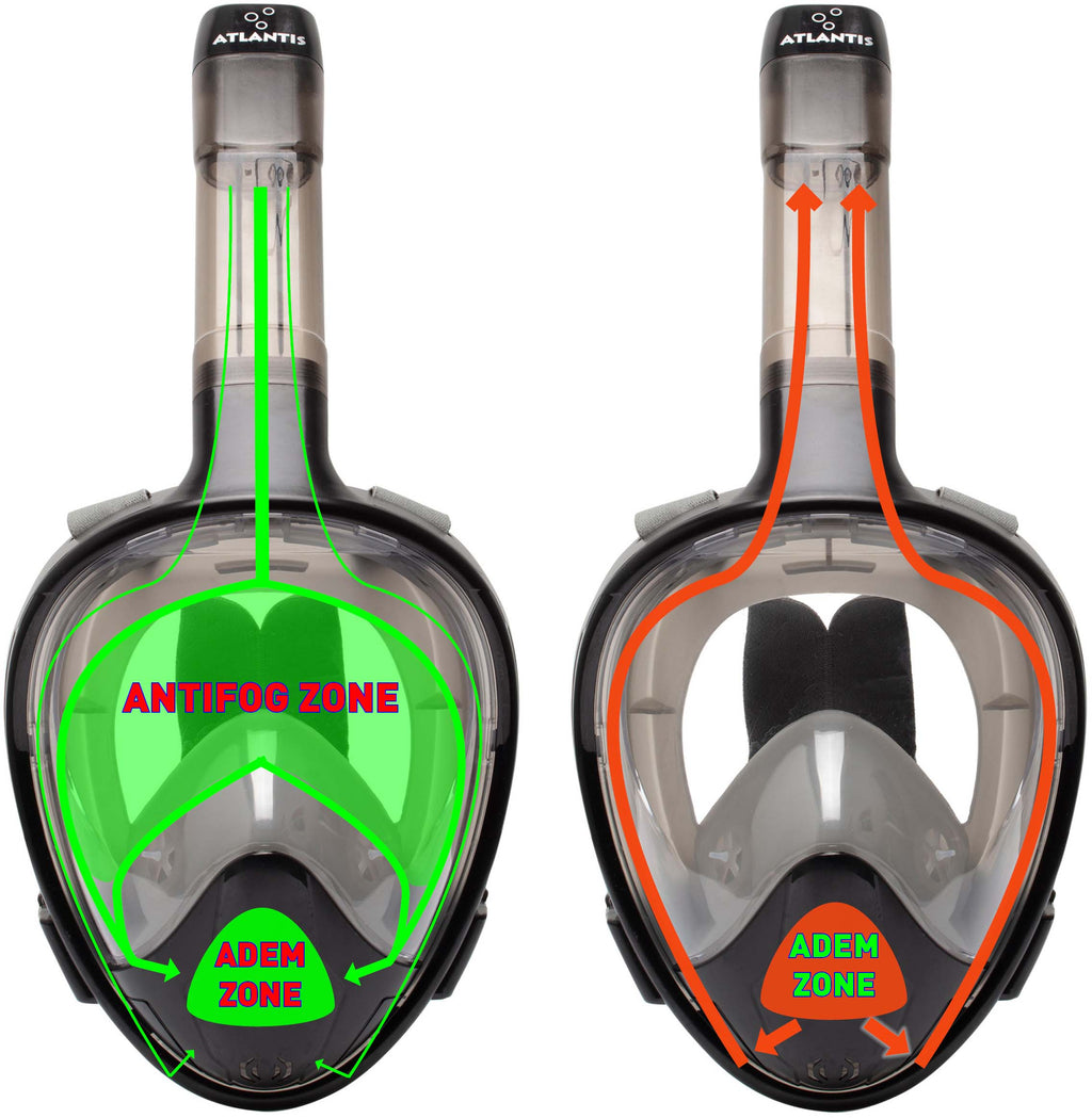 Atlantis 3.0 l/xl snorkelmasker