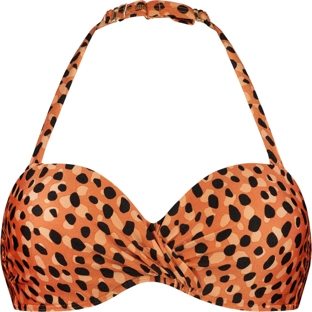Leopard Spots Bandeau Bikinitop