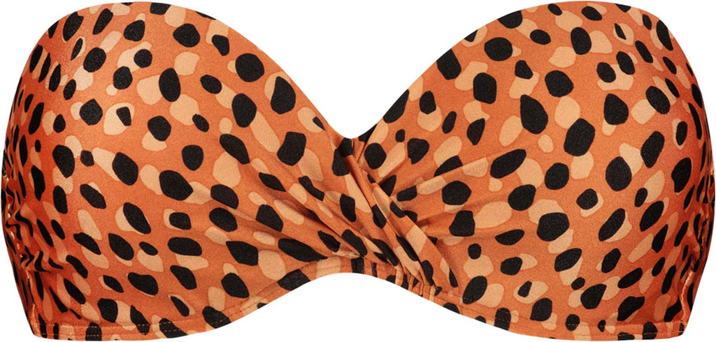 Leopard Spots Bandeau Bikinitop