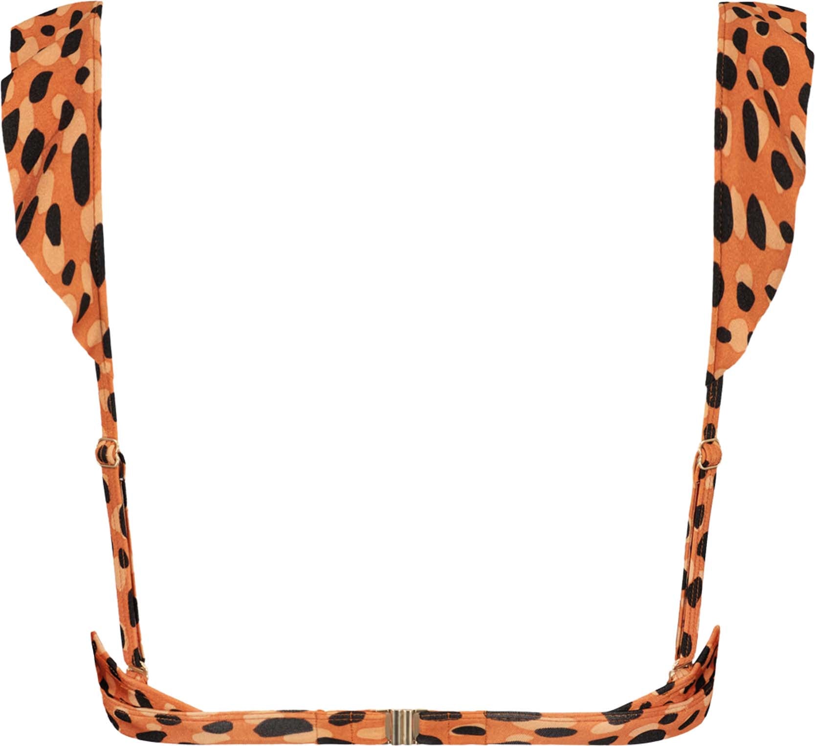 Leopard Spots Ruffle Bikinitop