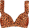 Leopard Spots Ruffle Bikinitop