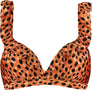 Leopard Spots Ruffle Bikinitop