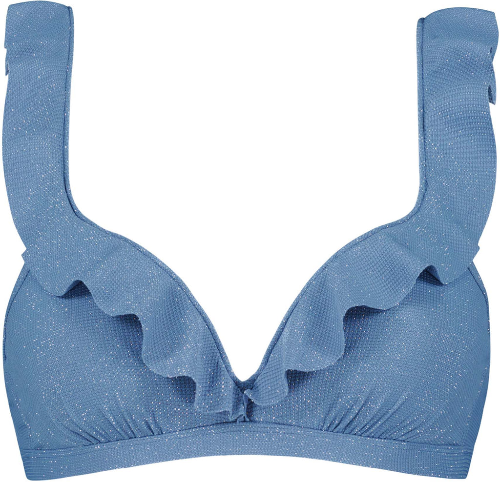 Leopard Spots Ruffle Bikinitop