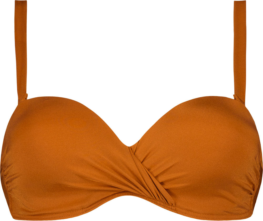 rust bandeau bikinitop