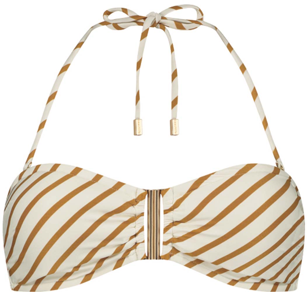 Spice Stripe Bandeau bikinitop