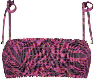 Zigzag Zebra Puffy bikinitop