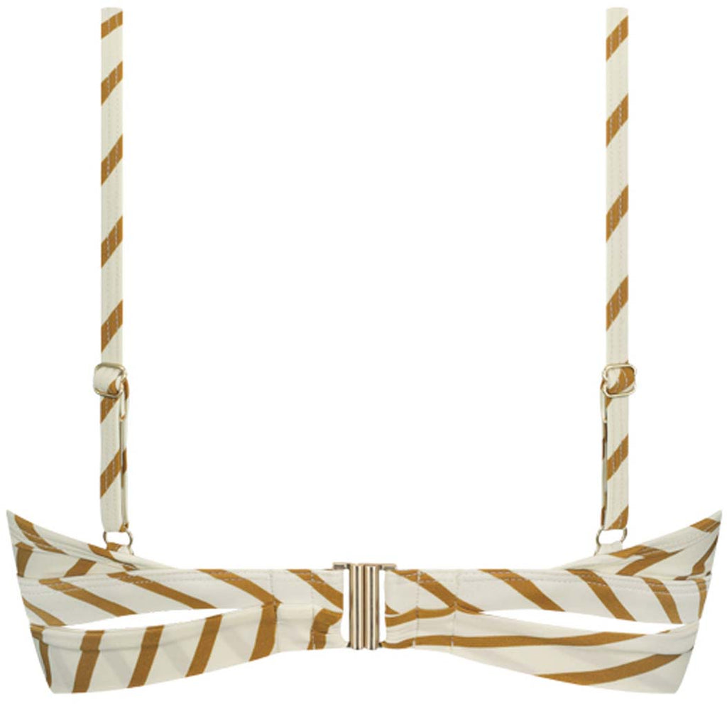 Spice Stripe Twist bikinitop