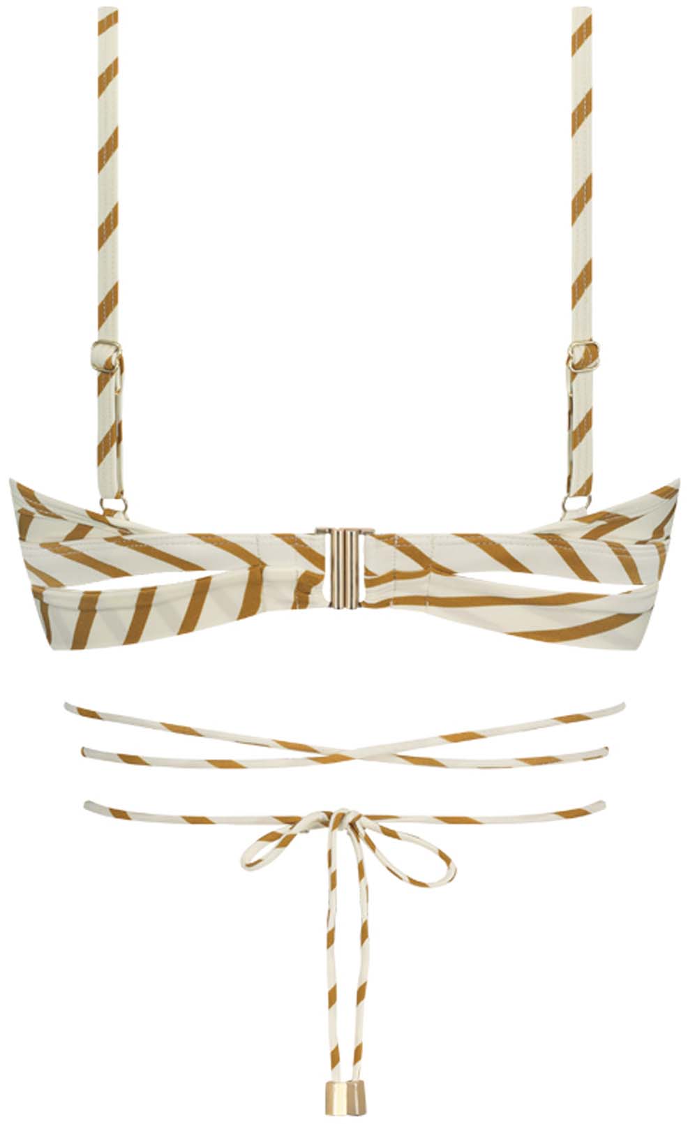 Spice Stripe Twist bikinitop