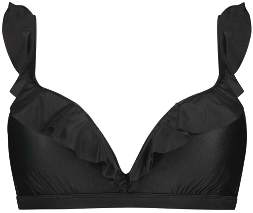 Ruffle Dark Grey bikintop