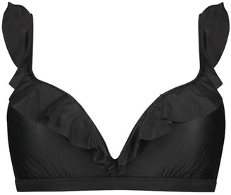 Ruffle Dark Grey bikintop