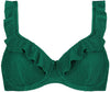 Fresh Green Ruffle bikinitop