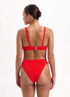 Push Up Fiery Red bikinitop