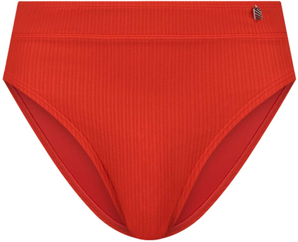 High-Waist Fiery Red bikinibroekje
