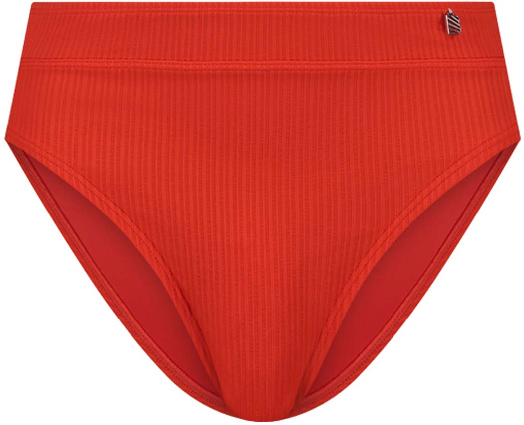 High-Waist Fiery Red bikinibroekje