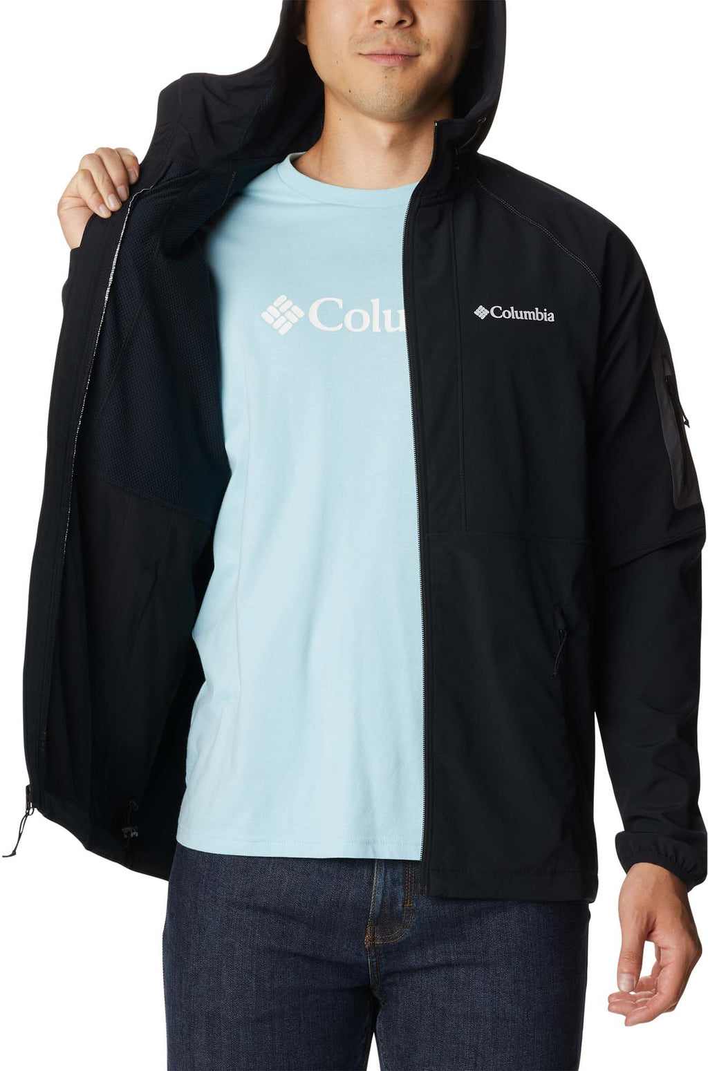 Tall Height Hooded softshelljack