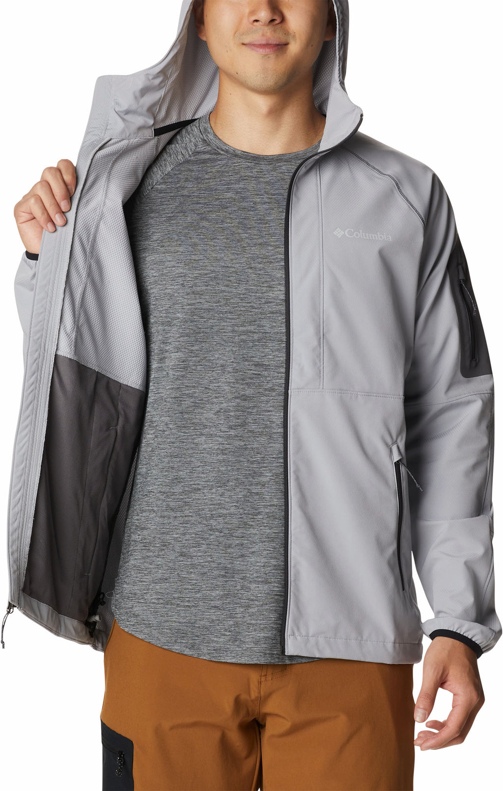 Tall Height Hooded softshelljack