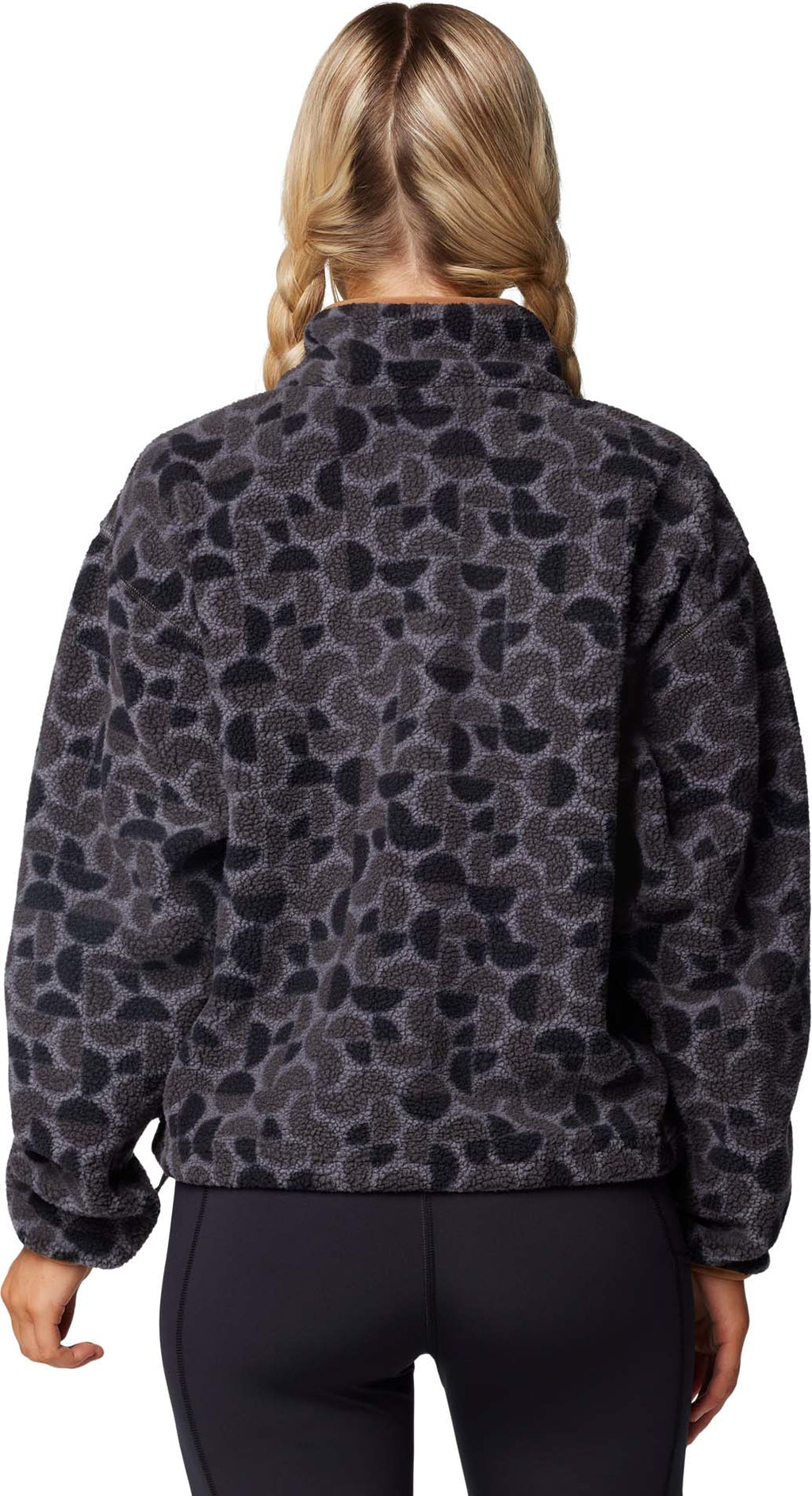 Helvetia II Printed Cropped Half Snap Fleece vest