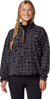 Helvetia II Printed Cropped Half Snap Fleece vest