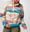 Helvetia II Printed Cropped Half Snap Fleece vest