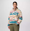 Helvetia II Printed Cropped Half Snap Fleece vest
