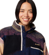 Helvetia II Printed Cropped Half Snap Fleece vest