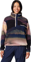 Helvetia II Printed Cropped Half Snap Fleece vest