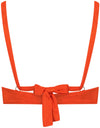 Satin Tomato Wired bikinitop
