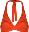Satin Tomato Wired bikinitop