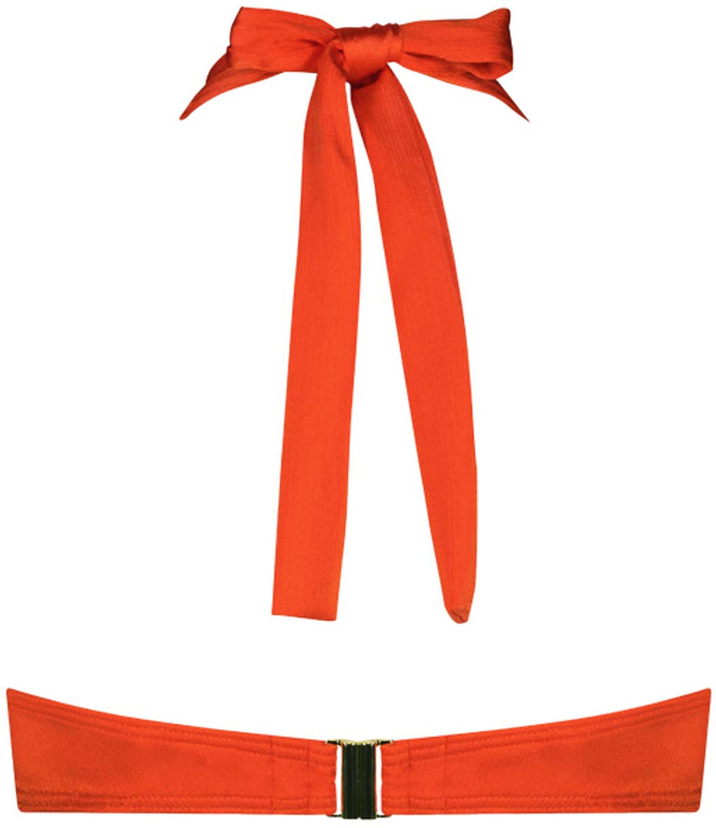 Satin Tomato Wired bikinitop
