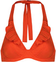 Satin Tomato Wired bikinitop
