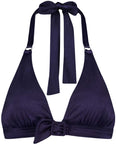 Satin Navy Wired bikinitop