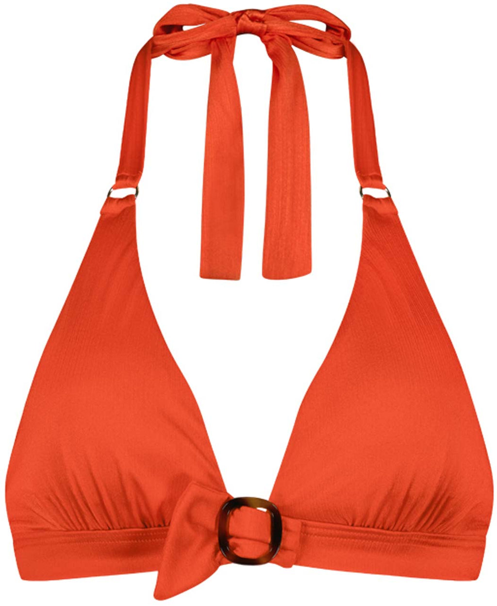Satin Tomato Padded bikinitop